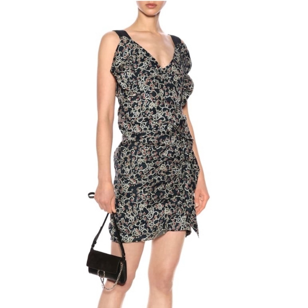 Isabel Marant Black and Cream Mini Dress